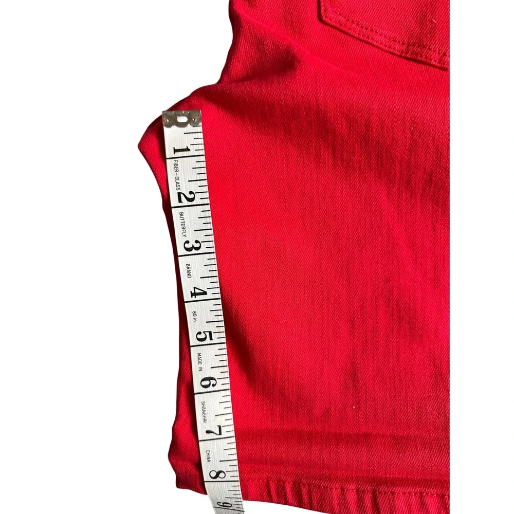 NWT Judy Blue Garment Dyed Red Bermuda Shorts Womens‎ S Tummy Control High Rise